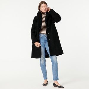 J. Crew Teddy Sherpa Topcoat, Petite